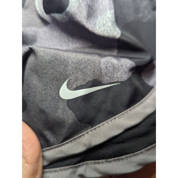 NIKE Dri-Fit Tempo Black And Gray Camo Size Medium Lined Drawstring Athletic - Picture 4 of 15